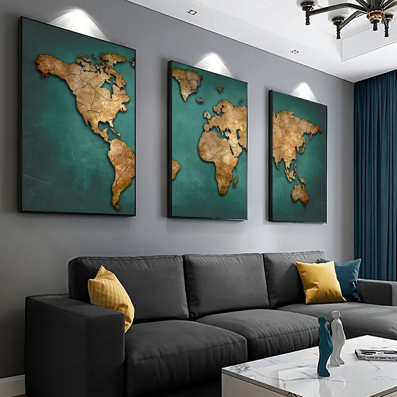 Abstract Canvas Set - Affiches sur toile rétro de la