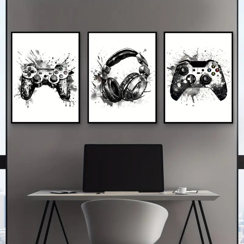 Abstract Canvas Set - Lot de 3 tableaux sur toile