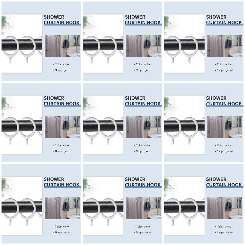 Curtain Curtain - Lot de 9 anneaux de rideau