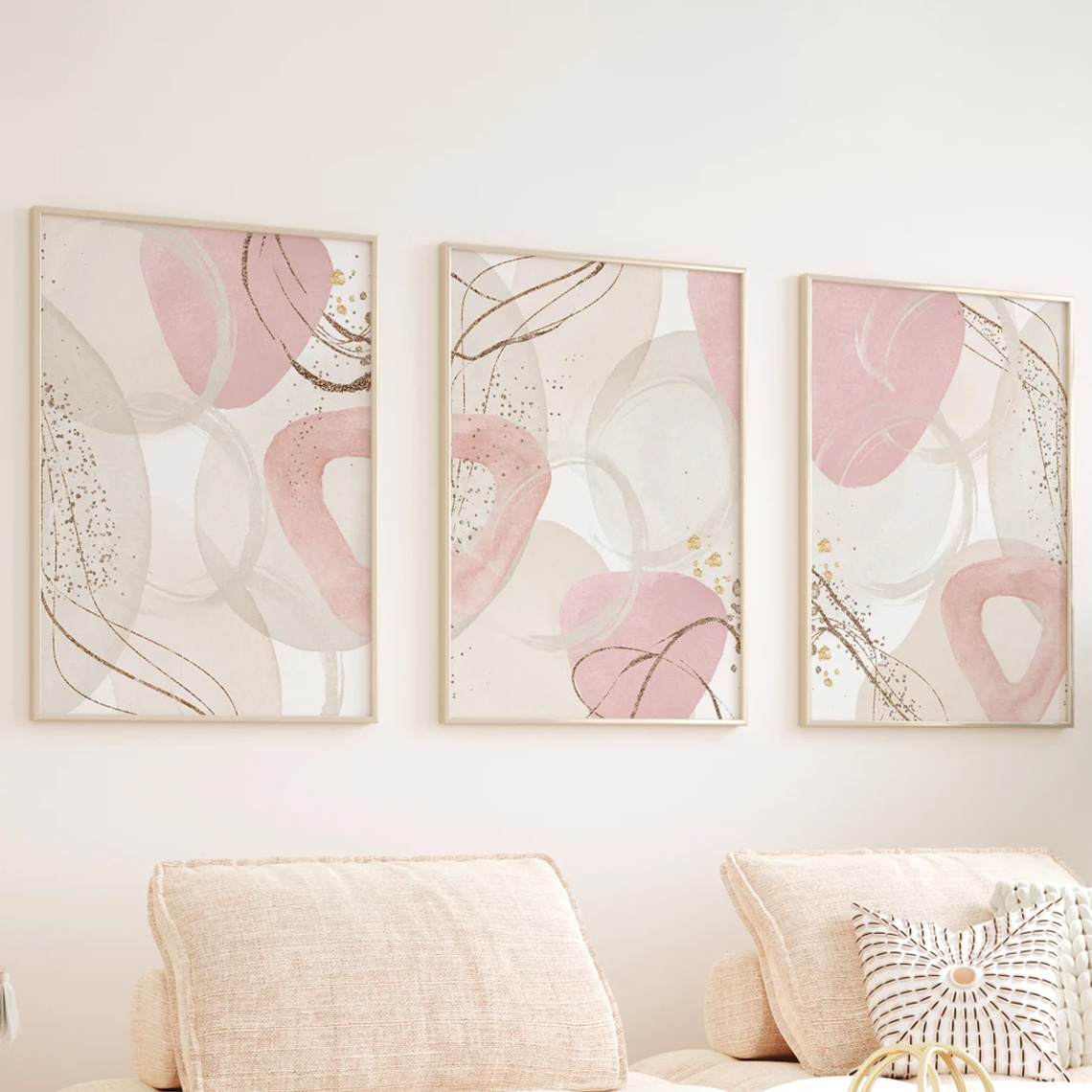 Ensemble de 3 tableaux muraux  - Abstract Canvas Set avis et prix