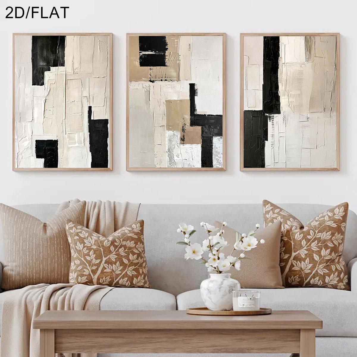 Lot de 3 affiches sur toile mo - Abstract Canvas Set avis et prix