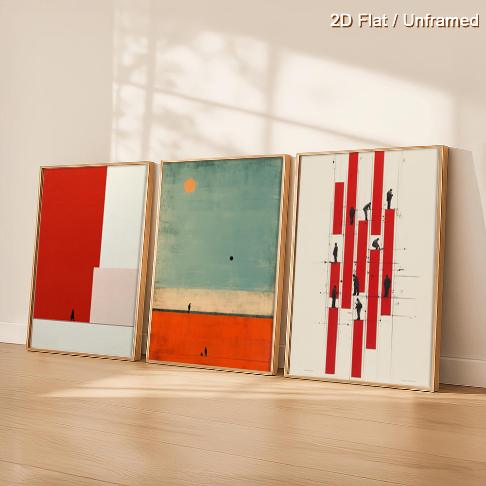 (NoFranme 3PCS) - 2D plat, 2D  - Abstract Canvas Set avis et prix