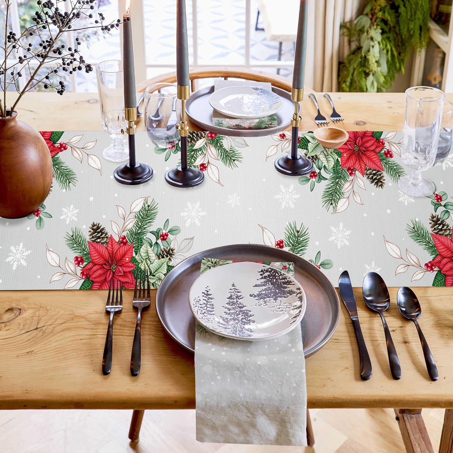 Chemin de table en lin avec mo - Table Runner avis et prix