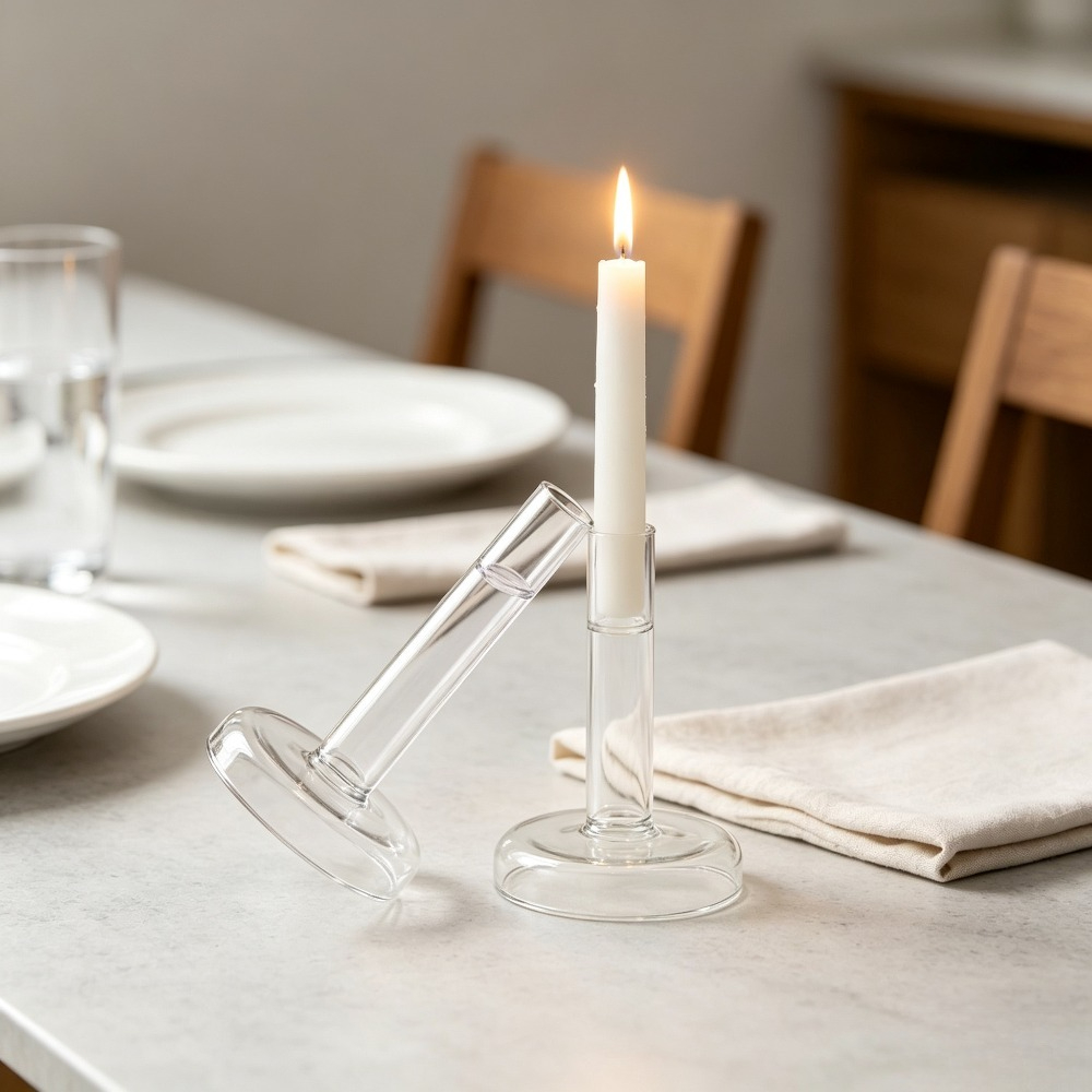 Bougeoir en verre droit de sty - Candle Holder Decor avis et prix